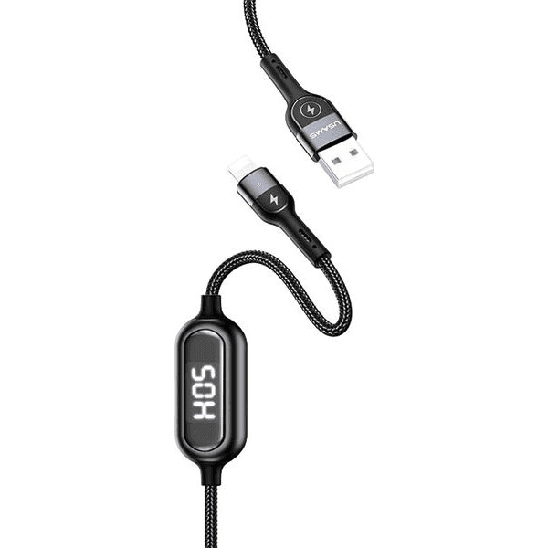 Kábel Usams USB - Apple Lightning 1,2 m čierny