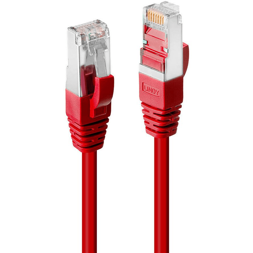Lindy Cat.6 SSTP / S/FTP PIMF Premium 0.3m sieťový kábel Červená 0,3 m