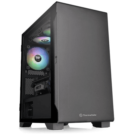 Puzdro Thermaltake THM CAS S100-TEMPERED-GLASS-BLACK Micro Tower čierne