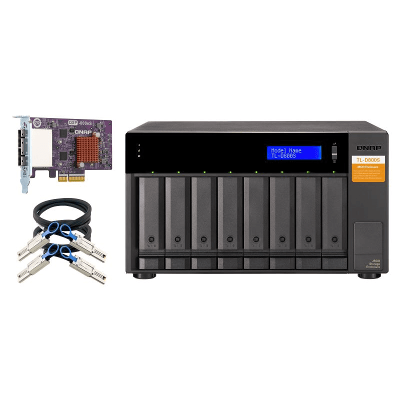 QNAP TL-D800S puzdro pre disk HDD/SSD rámček Čierna, Šedá 2.5/3.5"