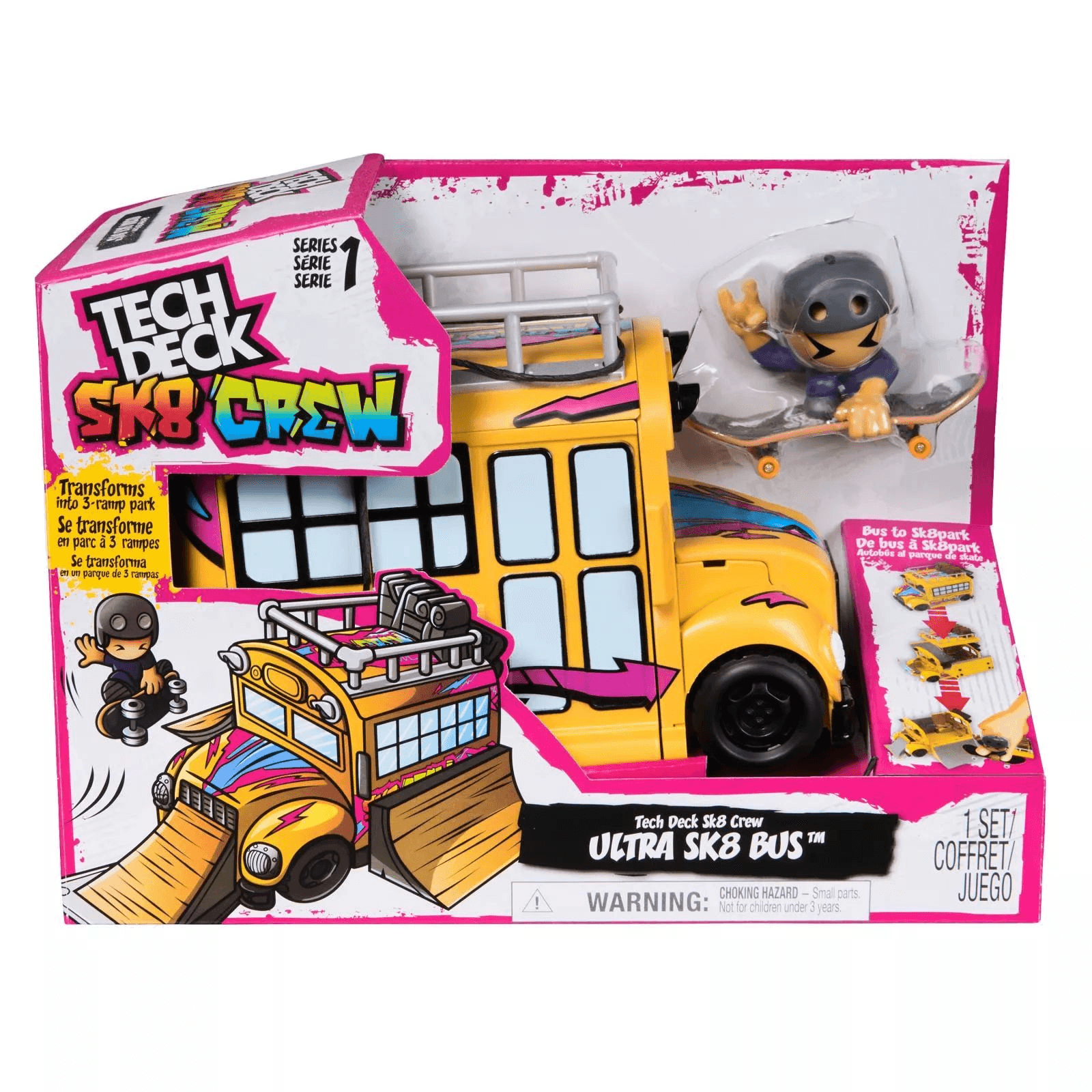 Tech Deck Sk8 Crew 2-in-1 Transforming Ultra Bus & Storage