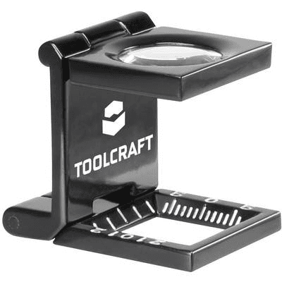 Presná lupa s doskou na závity TOOLCRAFT 10x