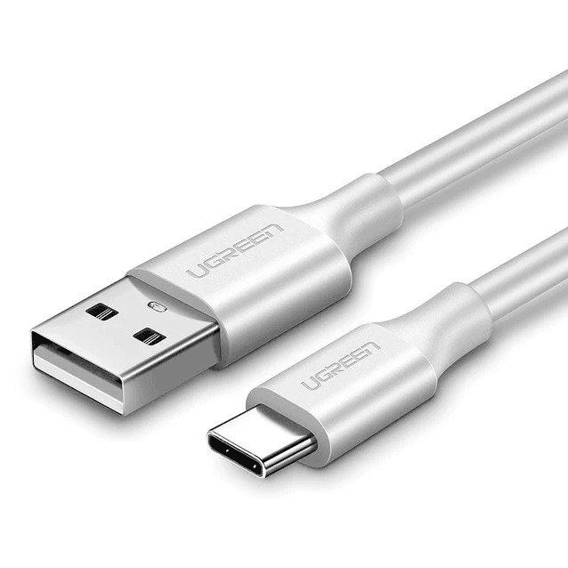 Kábel Ugreen USB - USB typ C 0,25 m biely