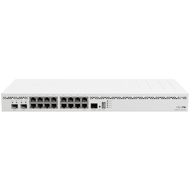 MikroTik CCR2004-16G-2S+ router 16x 1GbE 2x SFP+ USB 3.0