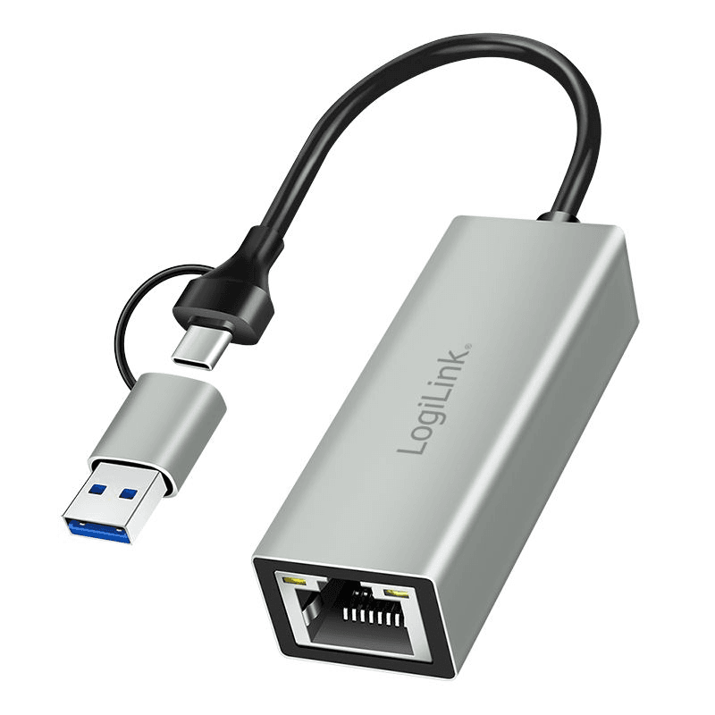 Adaptér USB-C/A na RJ45 LogiLink UA0238B