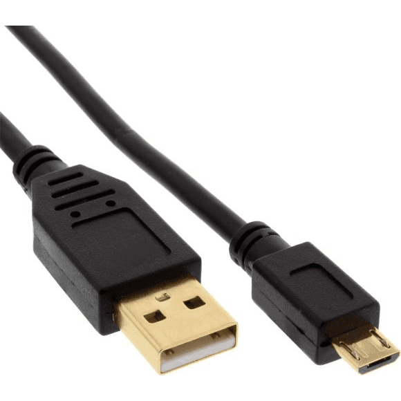 InLine 31703P USB kábel USB 2.0 0,3 m USB A Micro-USB B Čierna