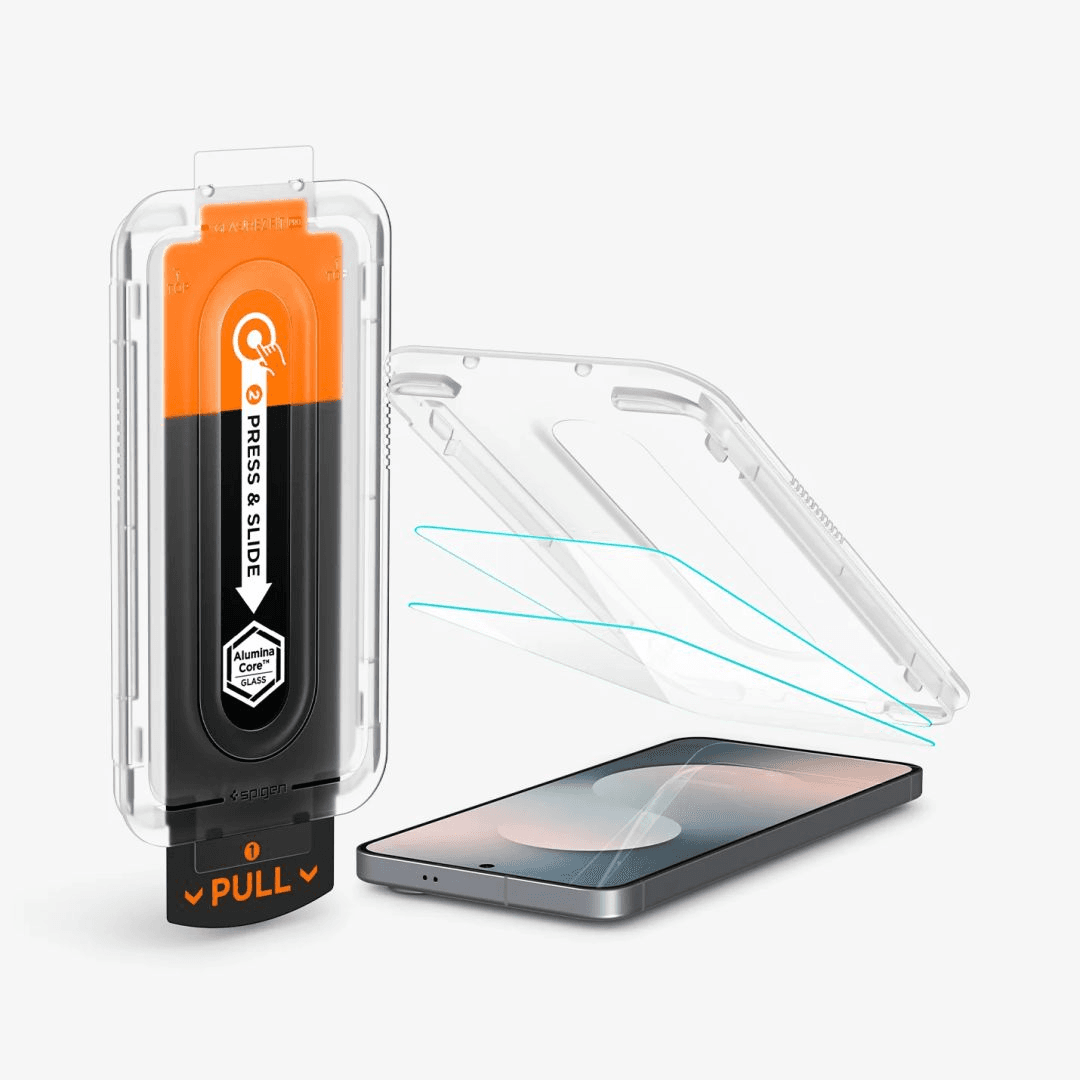 Tvrdené sklo pre Galaxy S25 FE, Spigen EZ Fit Pro (AC) 2ks, s aplikátorom