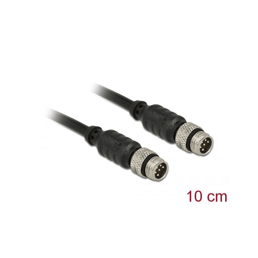 Predlžovací kábel M8 6-pinový samec na samca 10cm Delock 12688