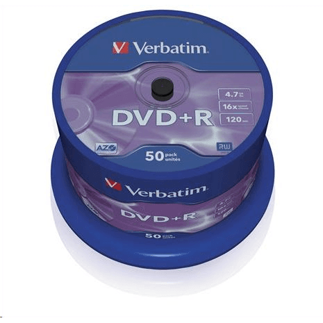 Verbatim 43550 prázdne DVD 4,7 GB DVD+R 50 kusov
