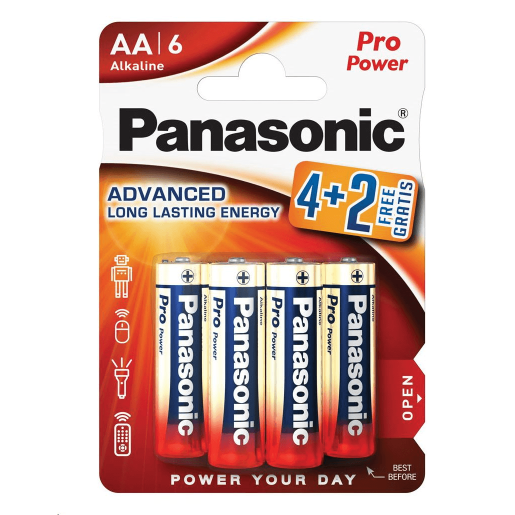 Alkalická batéria Panasonic AA (R6) 6 ks