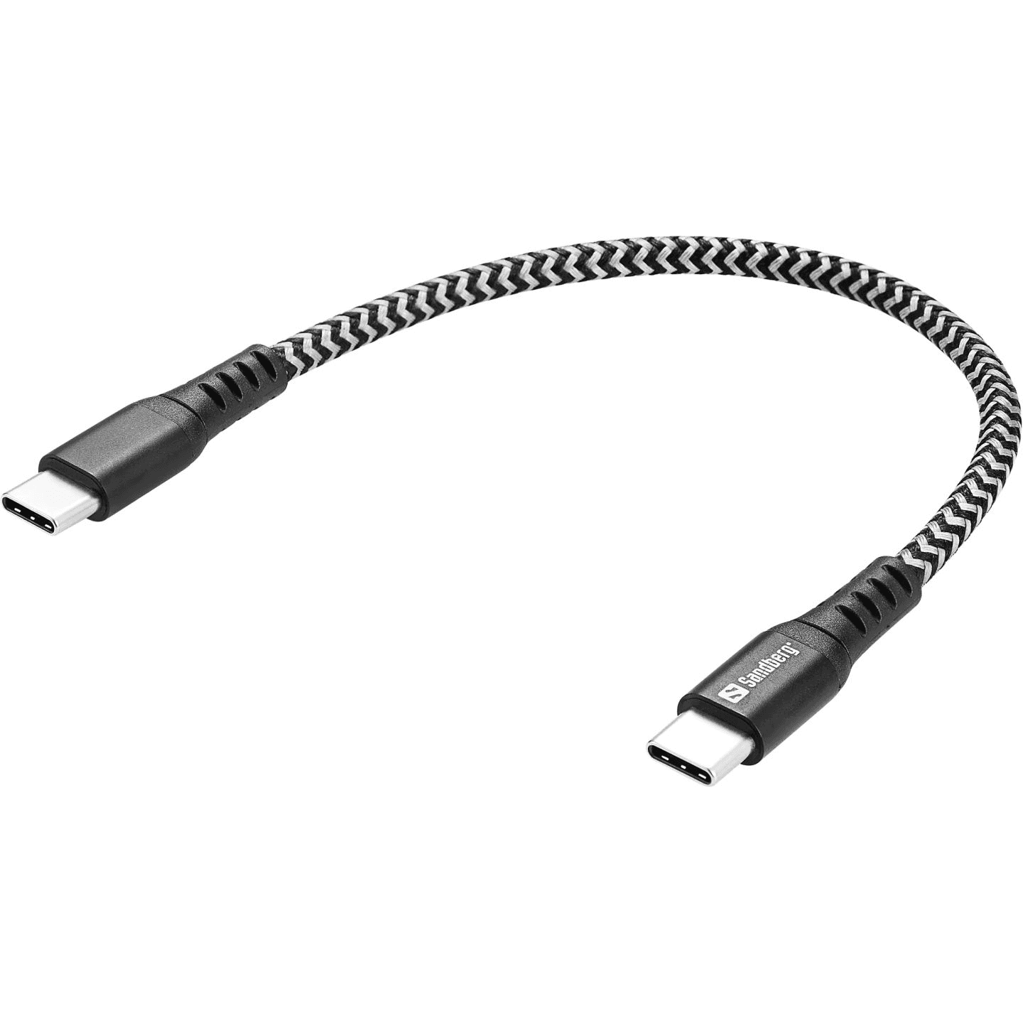 Sandberg 441-66 USB kábel USB 2.0 0,2 m USB C Čierna, Biela
