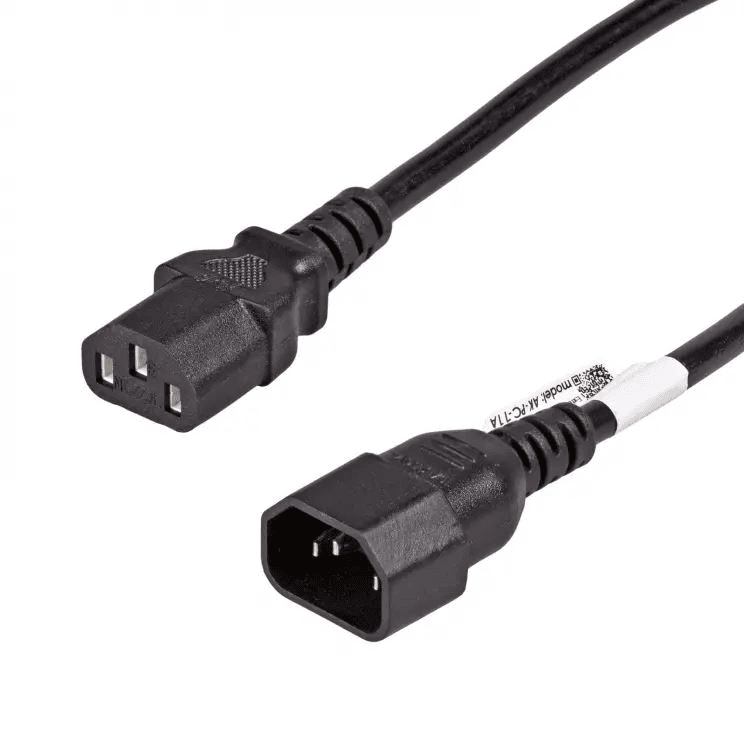 Predlžovací prívodný kábel Akyga AK-PC-11A IEC C13/C14 250V/50Hz 10A 5