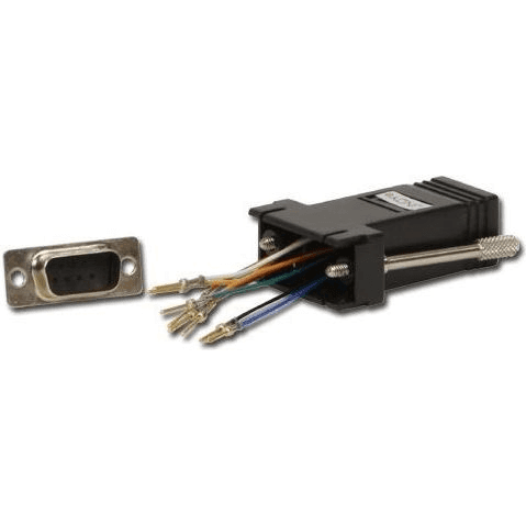 Lindy 70247 káblová redukcia RJ-45 9-pin D Čierna