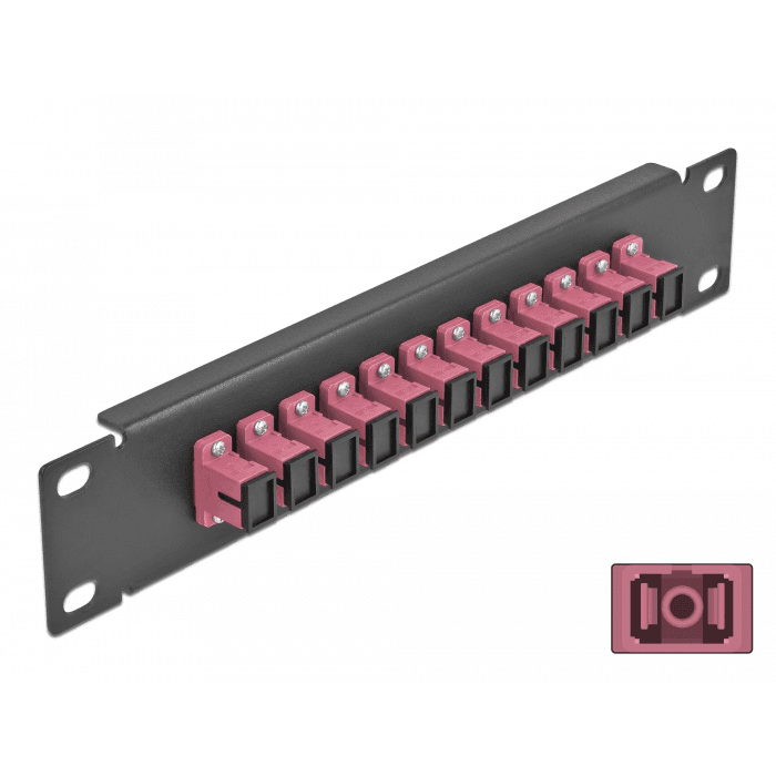 Svetlovodná krosnica 10" 12-portová SC Simplex 1U Delock 66764