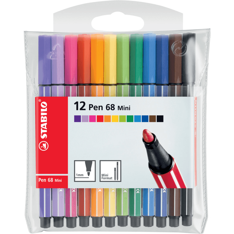 STABILO Pen 68 Mini značkovač Viacfarebný 12 kusov