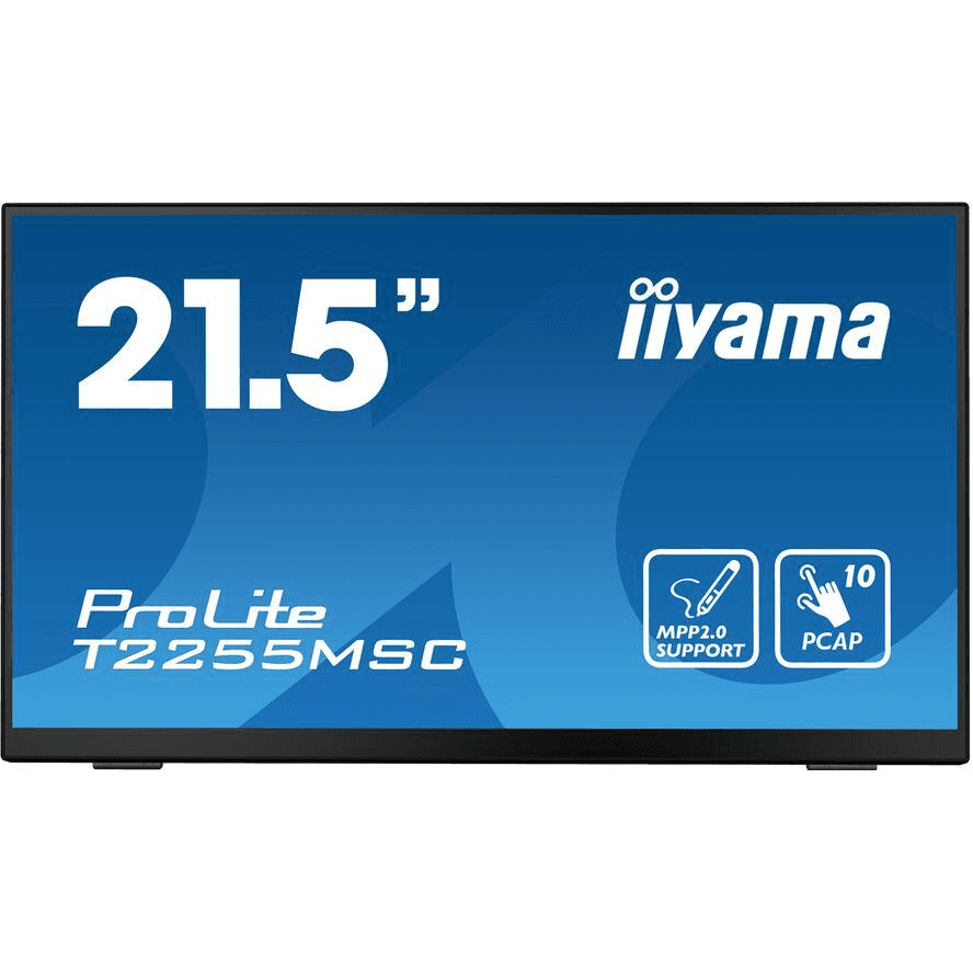 iiyama ProLite T2255MSC-B1 LCD monitor 54,6 cm (21.5") 1920 x 1080 px Full HD Dotyková obrazovka Čierna