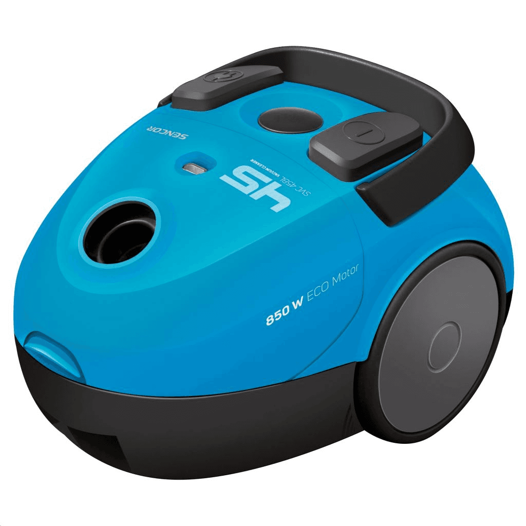 Tichý ľahký vreckový vysávač 850W 1,5L 79dB modrý Sencor SVC 45BL-EUE3