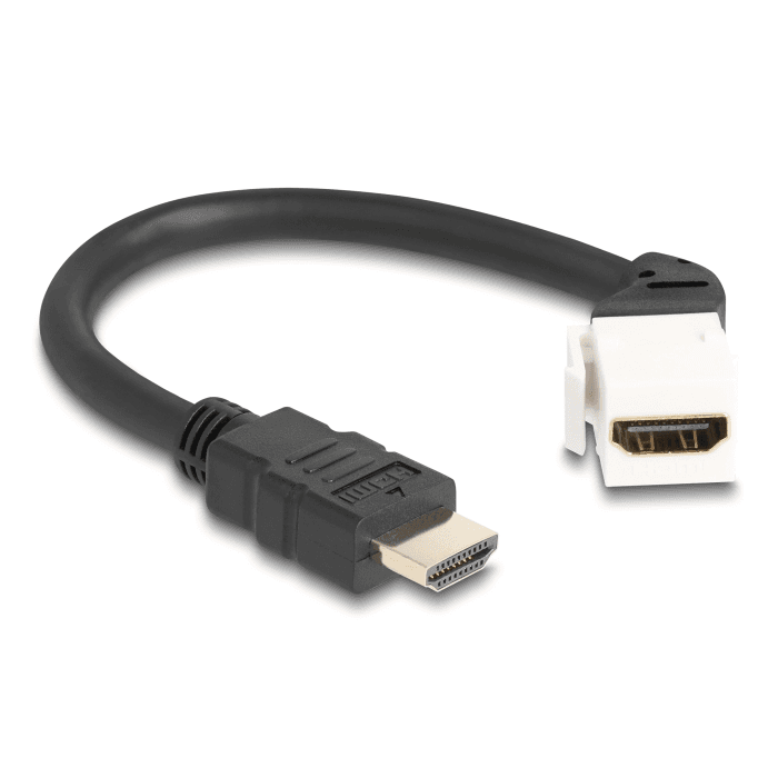 Kábel pre Keystone modul HDMI samec na HDMI samica, uhlový 45° Delock 90319