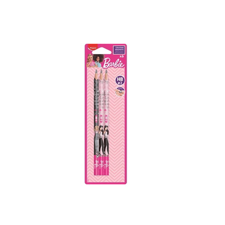 Sada ceruziek Barbie Maped HB 6 ks