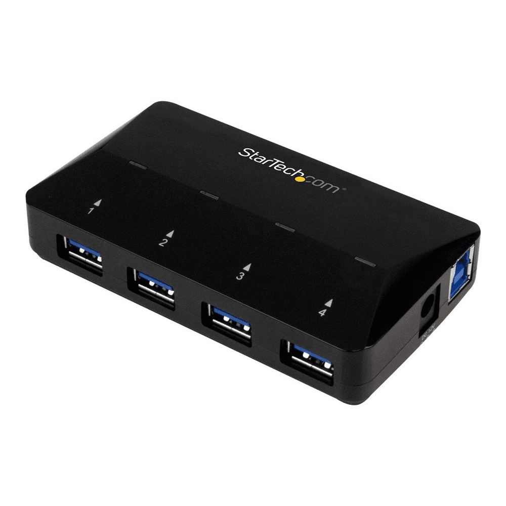 StarTech.com ST53004U1C hub USB 3.2 Gen 1 (3.1 Gen 1) Type-B 5000 Mbit/s Čierna