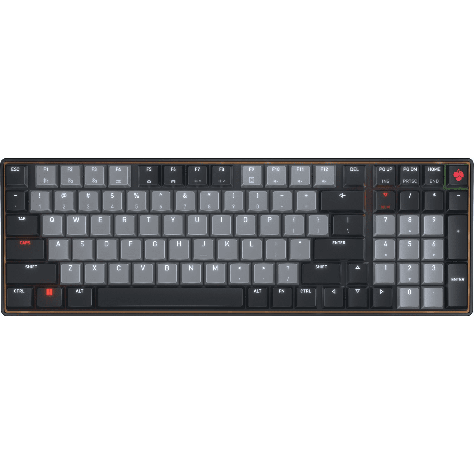 CHERRY KW 550 MX LP klávesnica Domov / kancelária USB + Bluetooth QZERTY US English Čierna
