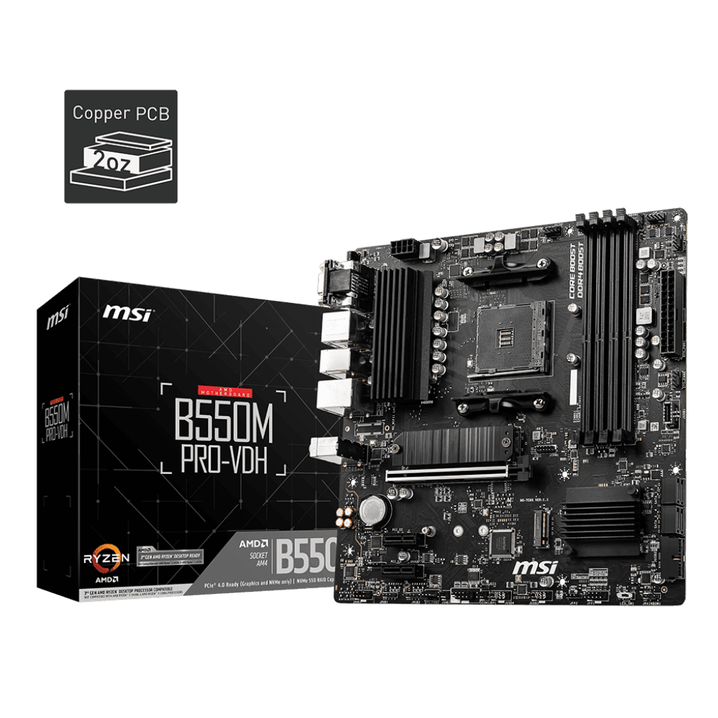 MSI B550M PRO-VDH základná doska AMD B550 Socket AM4 micro ATX