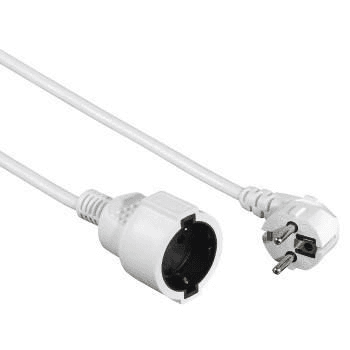 Hama "Profi" Extension Cable with Earth Contact, 5 m, white Biela
