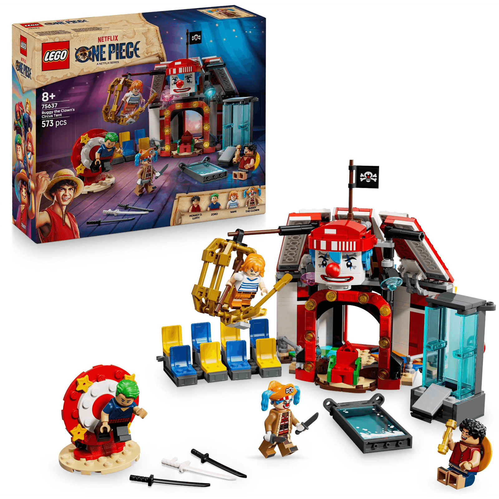LEGO ONE PIECE 75637 Klaun Buggy a jeho cirkusový stan