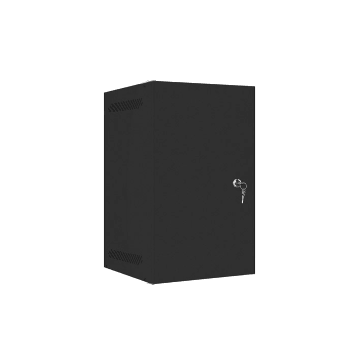 Závesná skriňa 10" 9U 280x310 Lanberg čierna, plné dvere so zámkom