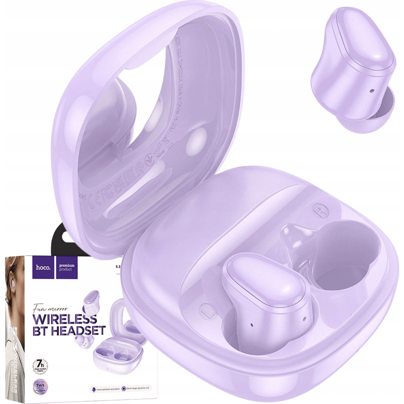 HOCO bezdrôtové slúchadlá do uší TWS EQ13 Bluetooth 5.3 mikrofón
