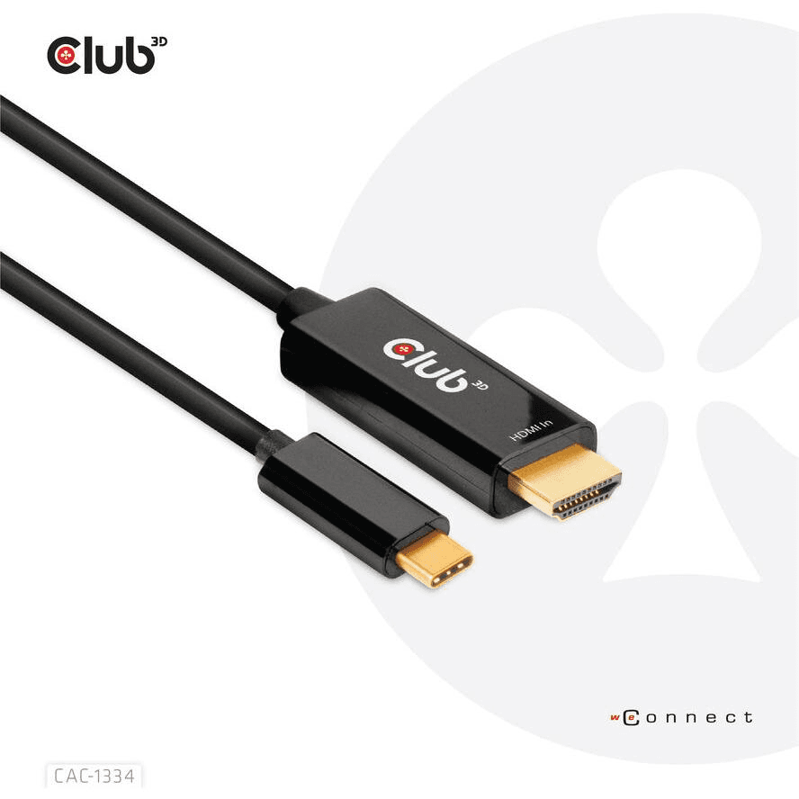 CLUB3D CAC-1334 adaptér na video kábel 1,8 m Typ HDMI (štandard) USB Typ-C