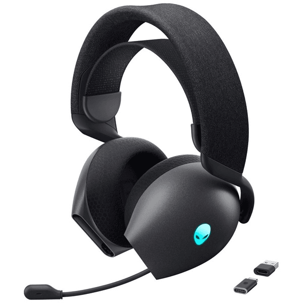Alienware AW725H Slúchadlá s mikrofónom Káblový a bezdrôtový Pres hlavu Hranie USB Typ-C Bluetooth Čierna