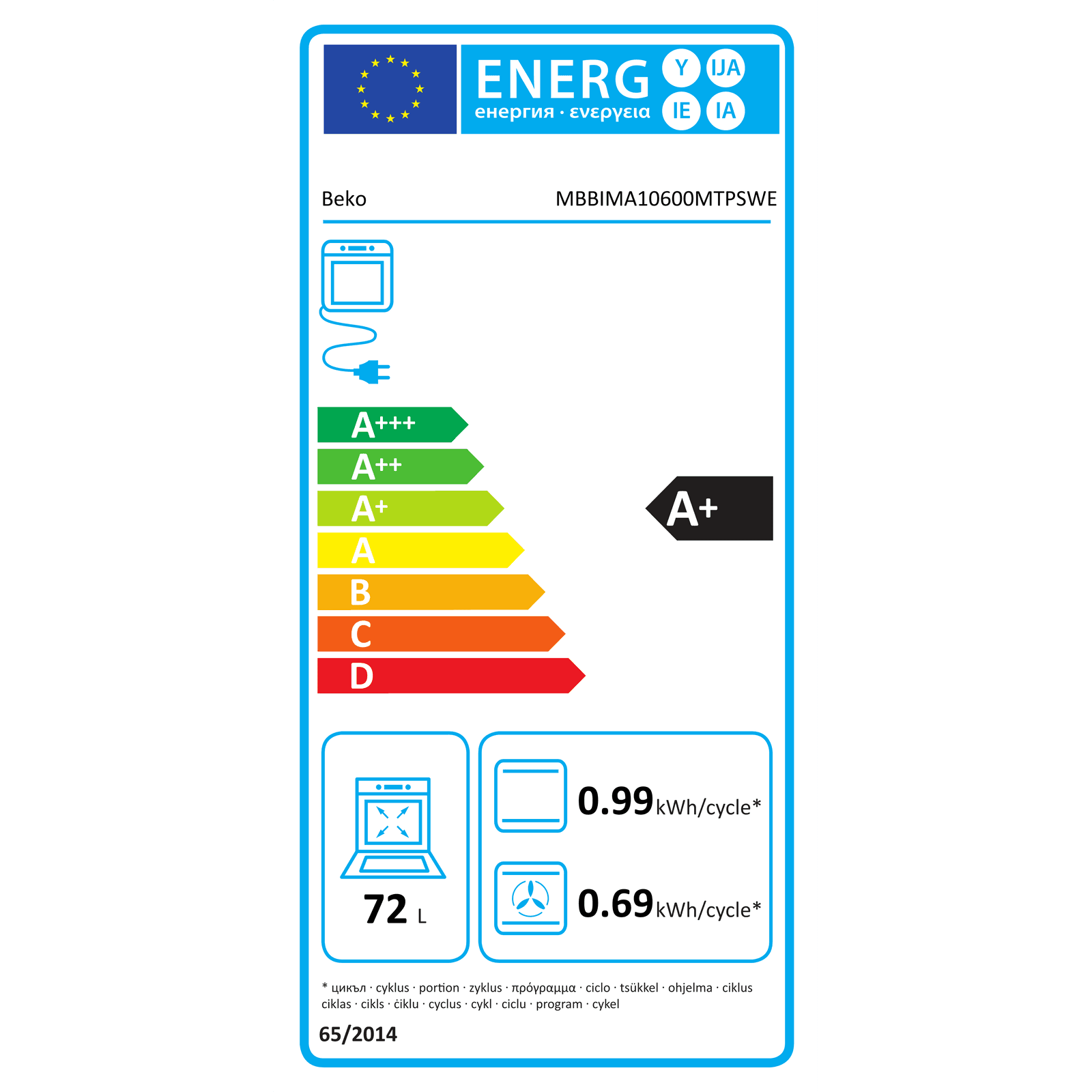 Beko bPRO 500 MBBIMA10600MTPSWE 72 L 3300 W Čierna