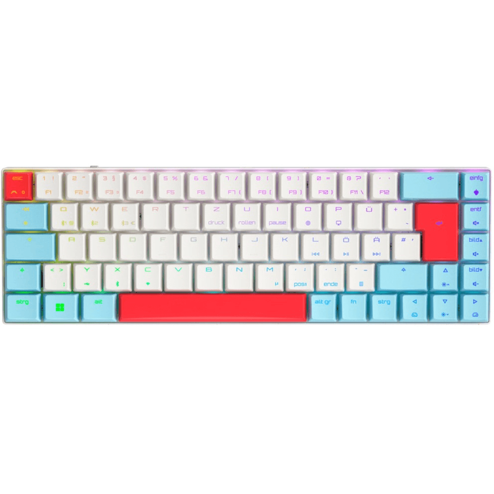 CHERRY MX-LP 2.1 Compact Wireless klávesnica Hranie RF Wireless + Bluetooth QWERTZ Nemecký Biela