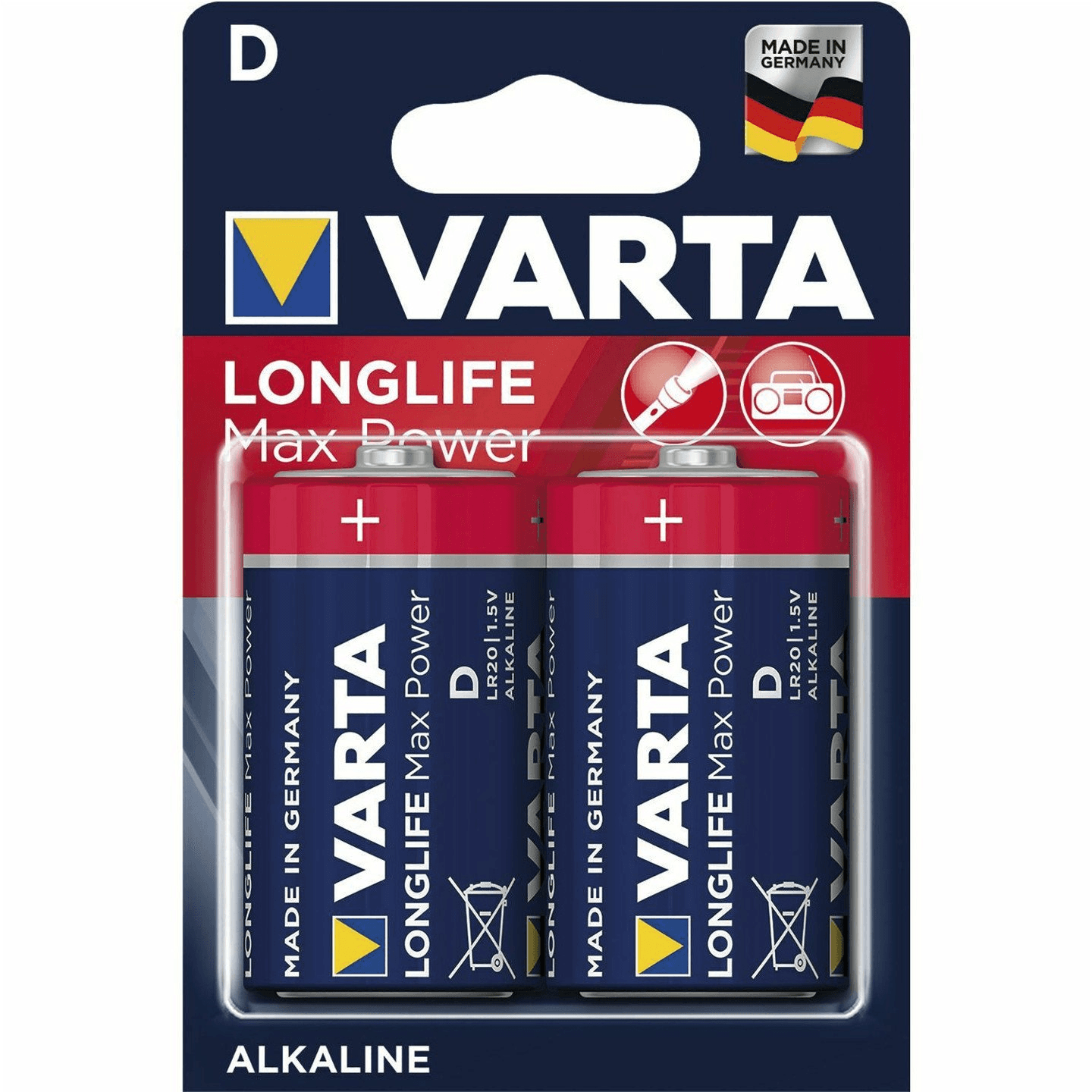 Alkalická batéria Varta D (R20) 2 ks