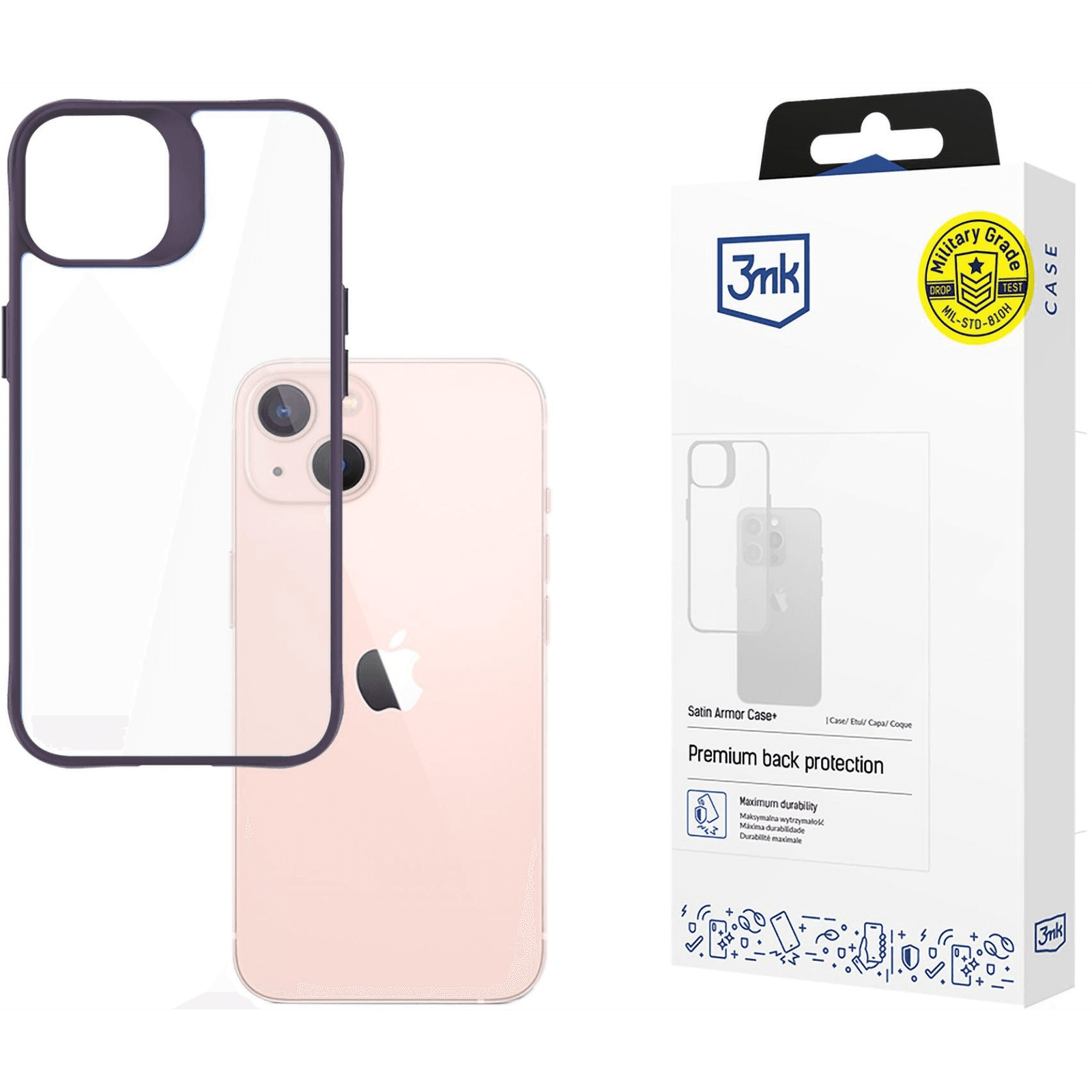 Kryt 3mk pre Apple iPhone 14 fialový