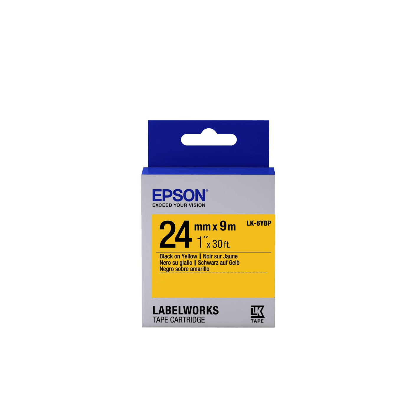 Epson LK-6YBP páska na tvorbu štítkov Čierna na žltej