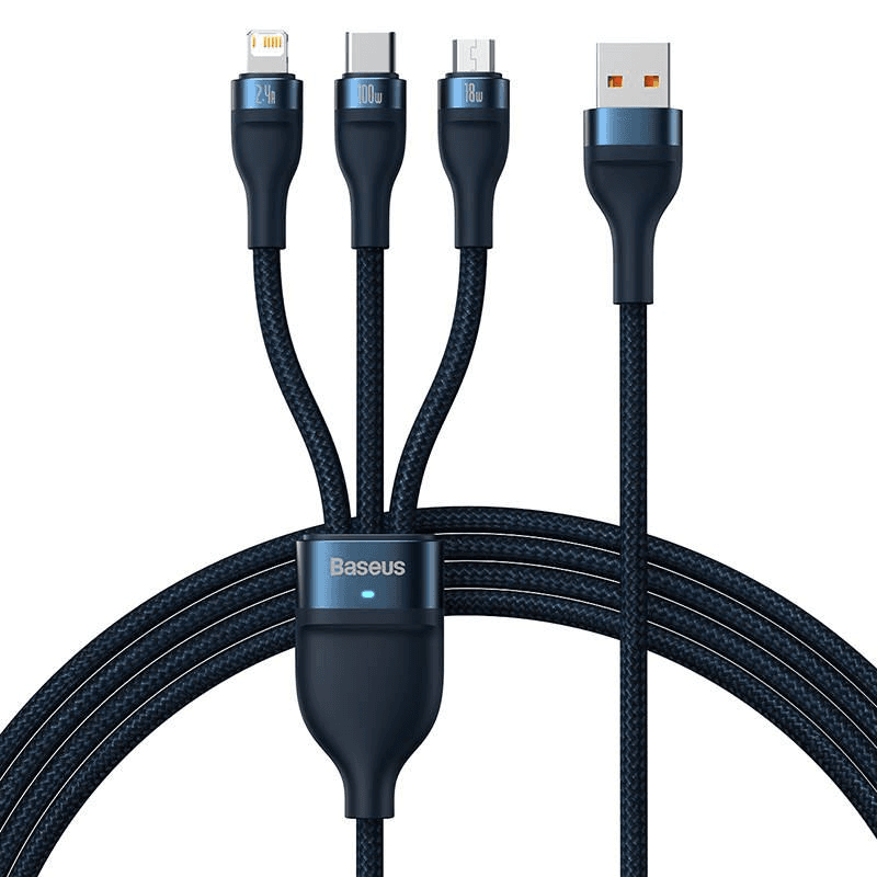 KÁBEL BASEUS USB-C MICRO USB LIGHTNING 1.2