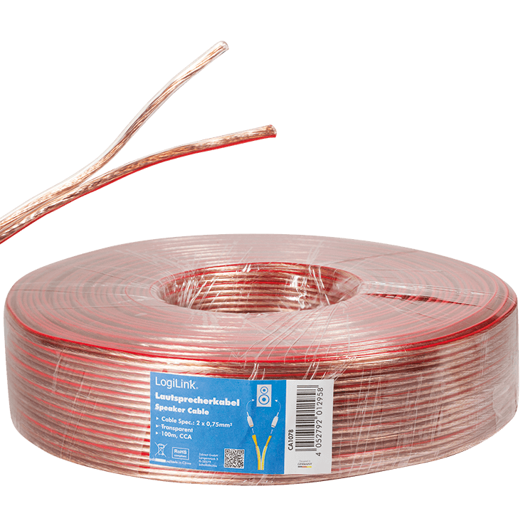 Reproduktorový kábel LogiLink audio 100 m CCA 24x0,20 mm netienený