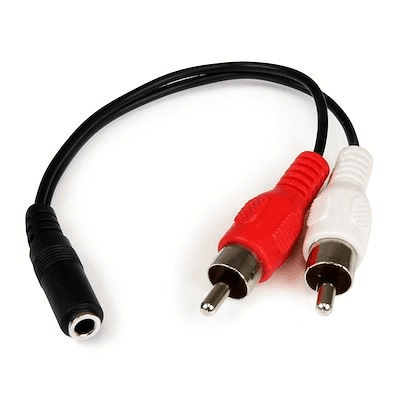 StarTech.com 0.152m 3.5mm - 2xRCA m/f audio kábel 0,152 m Čierna