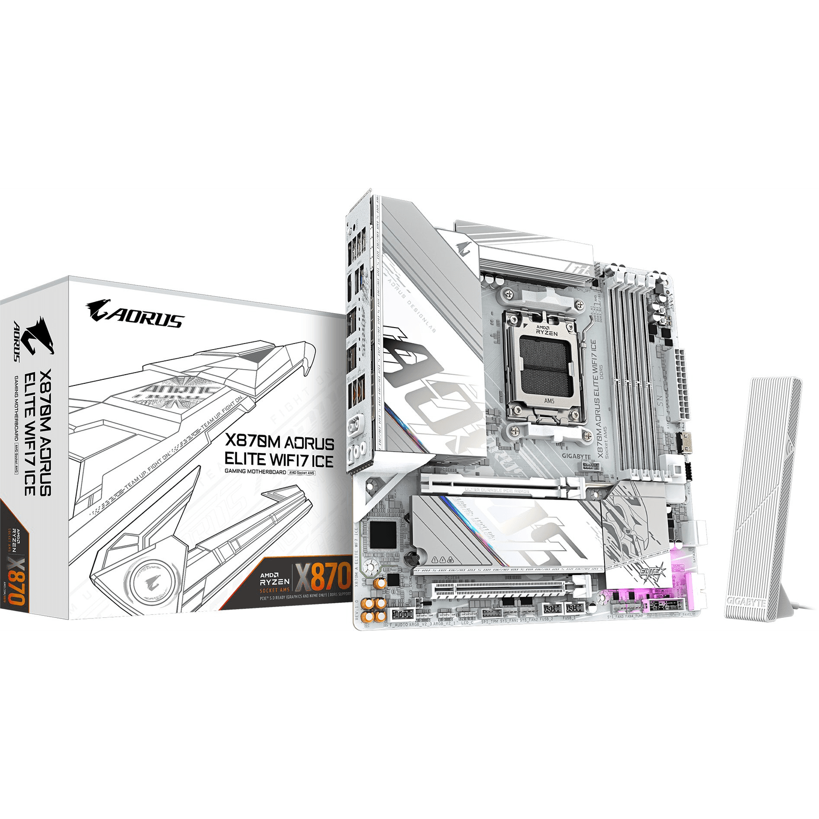 GIGABYTE X870M AORUS ELITE WIFI7 ICE AMD X870 Pätica AM5 micro ATX