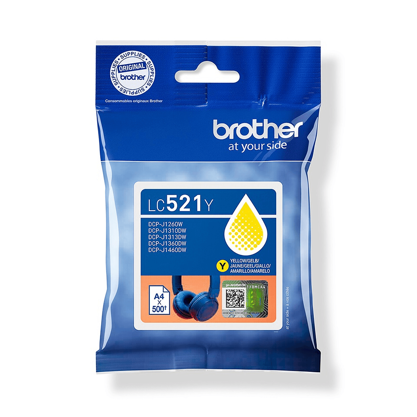 Brother LC521Y atramentová náplň 1 kusov Originál Žltá