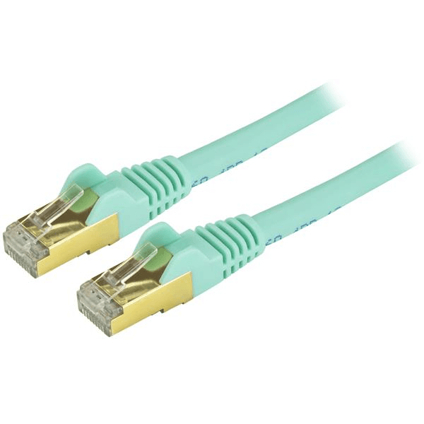 StarTech.com 6ASPAT2MAQ sieťový kábel Tyrkysová 2 m Cat6a U/FTP (STP)