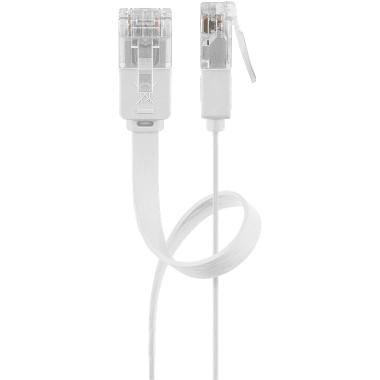 Kábel LAN Patchcord CAT 6 U/UTP PLOCHÁ biela 10m
