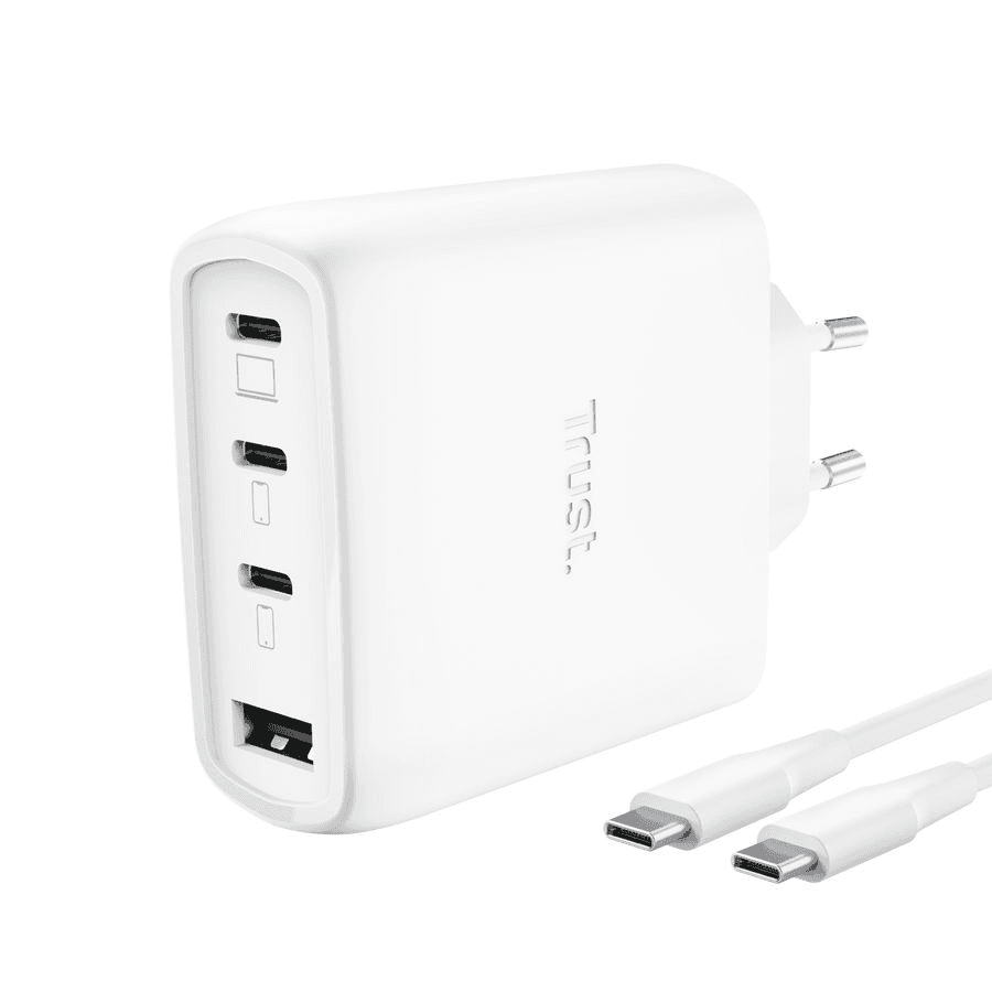 Trust Maxo 65W Univerzálne Biela AC Rýchle nabíjanie Vnútorný