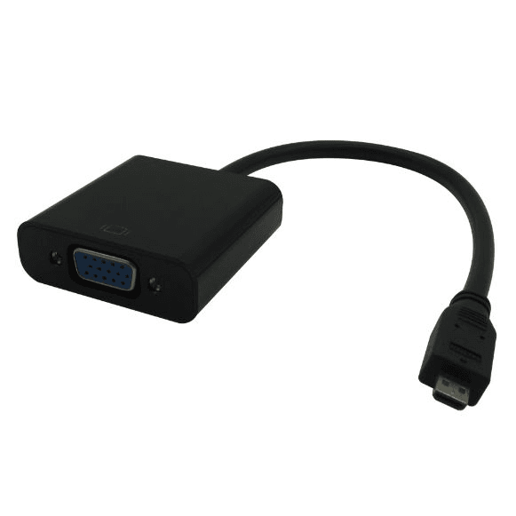 Microconnect HDMIDVGAB adaptér na video kábel 0,25 m Typ HDMI D (micro) VGA (D-Sub) Čierna