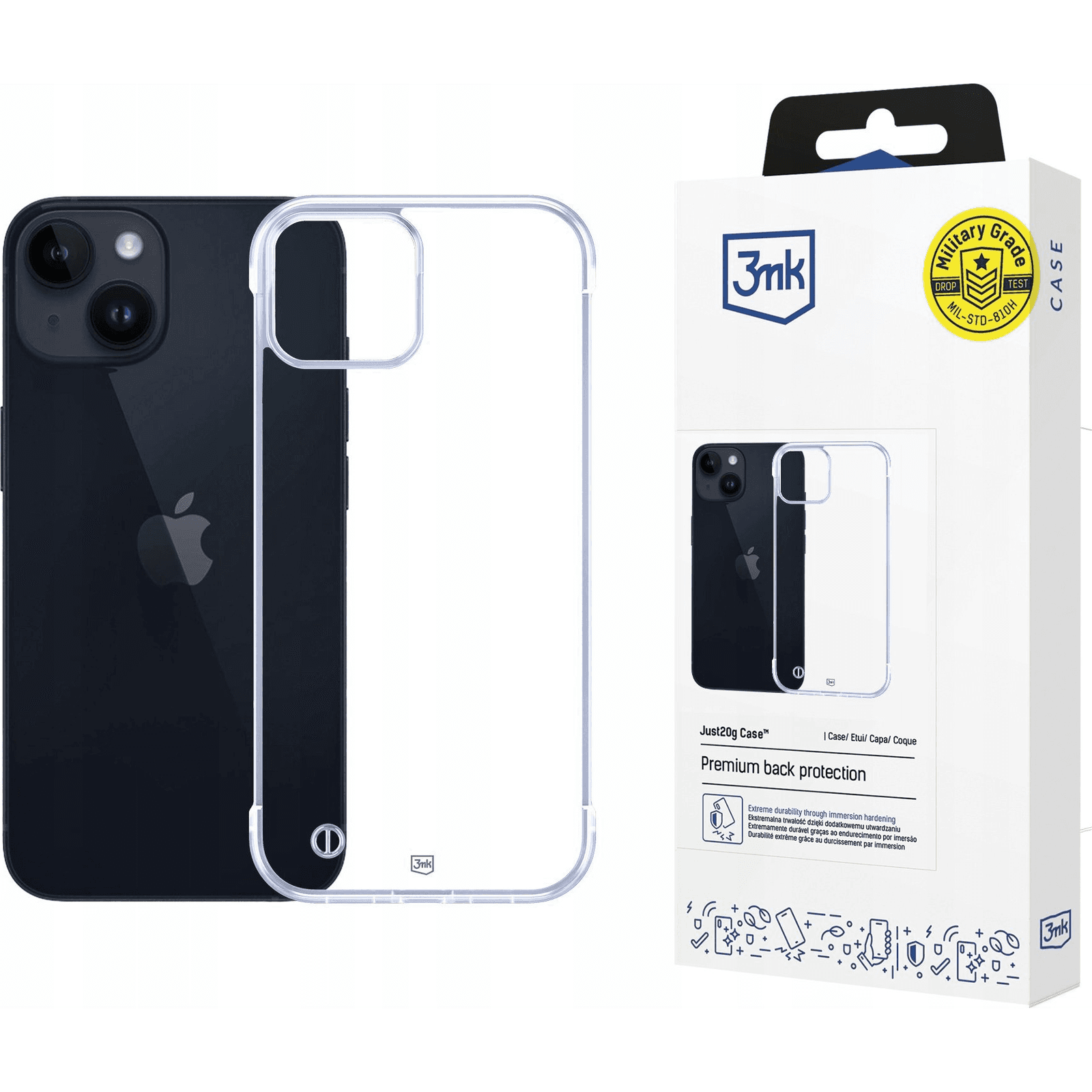 Priehľadné puzdro kryt na iPhone 15 - 3mk Just20g Clear Case