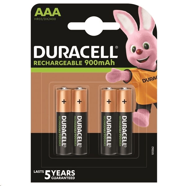 Nabíjateľné batérie Duracell AAA (R3) 900 mAh NiMH 4 ks