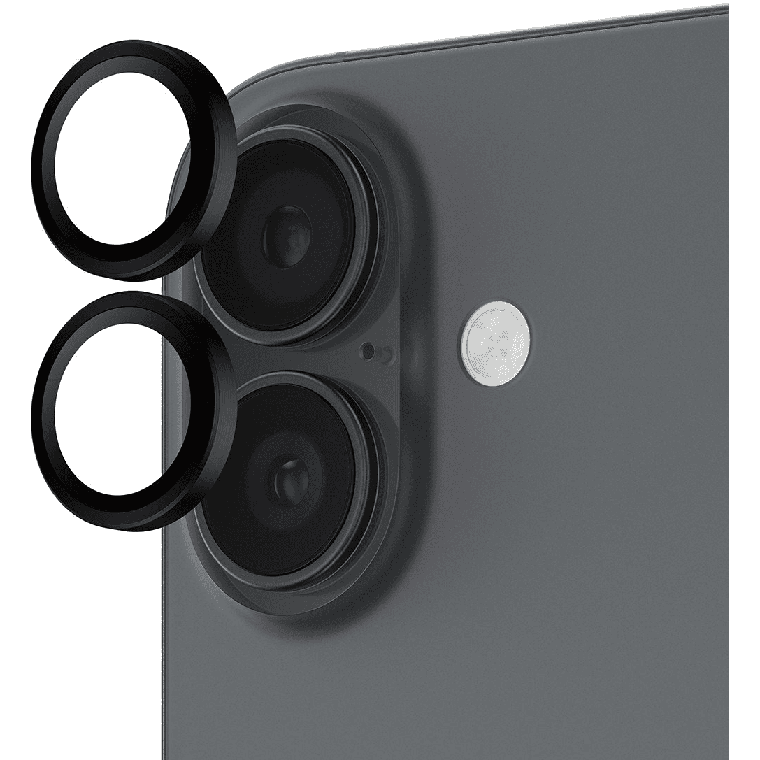 PanzerGlass ® Hoops® Black Camera Lens Protector iPhone 17 | iPhone 16 | 16 Plus Číra ochranná fólia na displej Apple 1 kusov