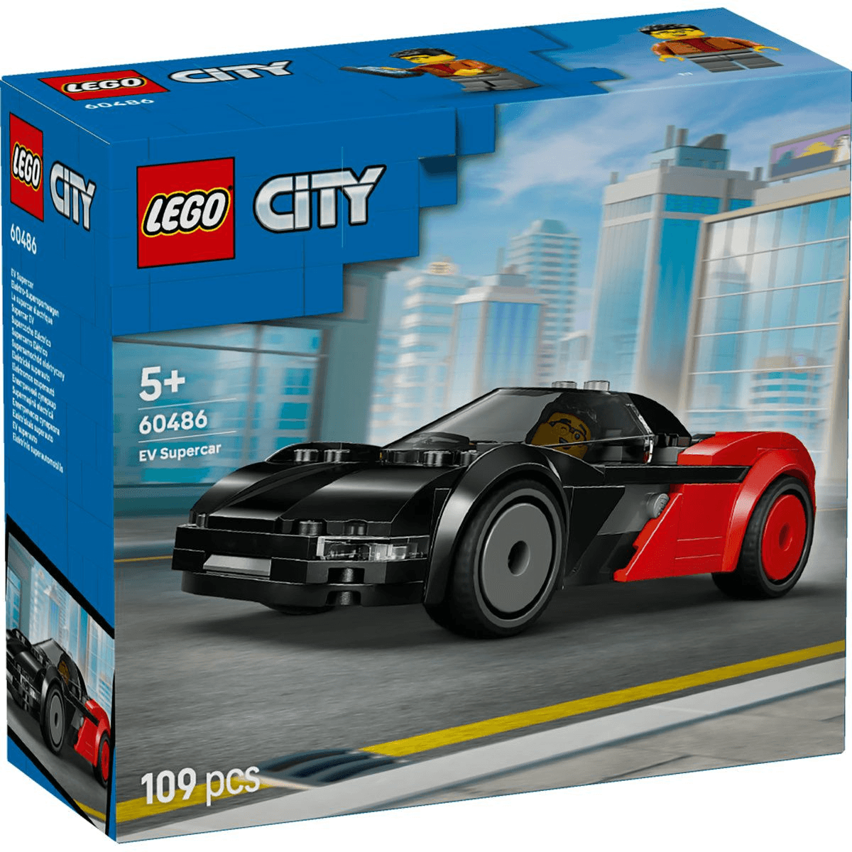 Stavebnica Lego City 60486 Elektrické superauto s figúrkou a smartfónom 5+